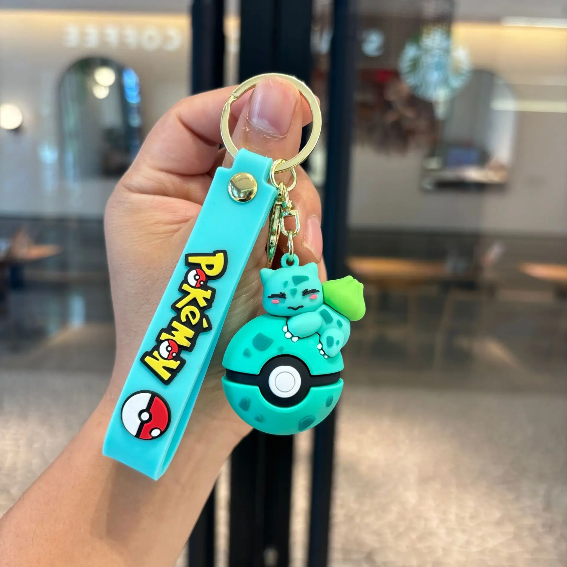 Pokémon Poké Ball Keychain Set, Pikachu Eevee Charmander figure Keychain, Anime Collectible Key Ring for Bag Backpack Gift photo 3