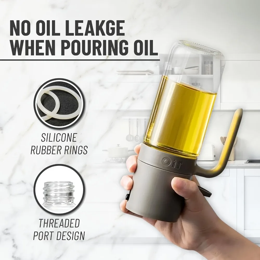250ML Oil Sprayer, High Borosilicate Glass BPA Free Cooking Mister, Olive Oil Sprayer for Air Fryer, Salad, BBQ, Kitchen Gadget photo 3