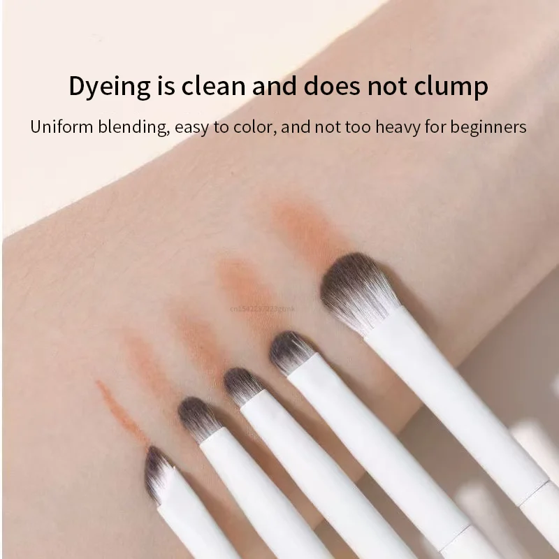 5/8/10Pcs Natural Eye Makeup Brushes Set Detail Eyeshadow Brush Makeup Brush White Ultra Soft Eyeshadow Eyeliner Makeup Tool photo 3