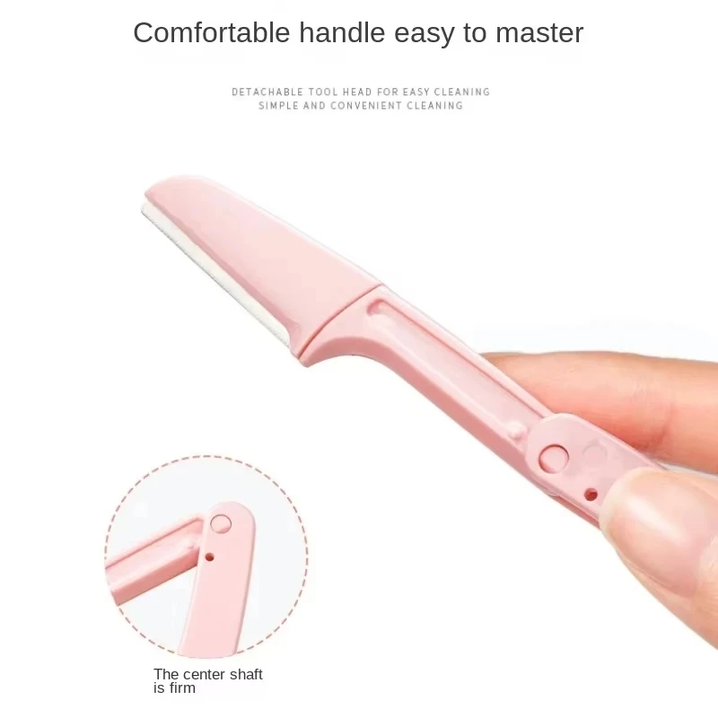 1/3-Piece Folding Facial Shaver, Facial Eyebrow Trimmer, Eyebrow Razor, Anti-Scratch Razor, Makeup Tools, Unisex Facial Razor photo 2