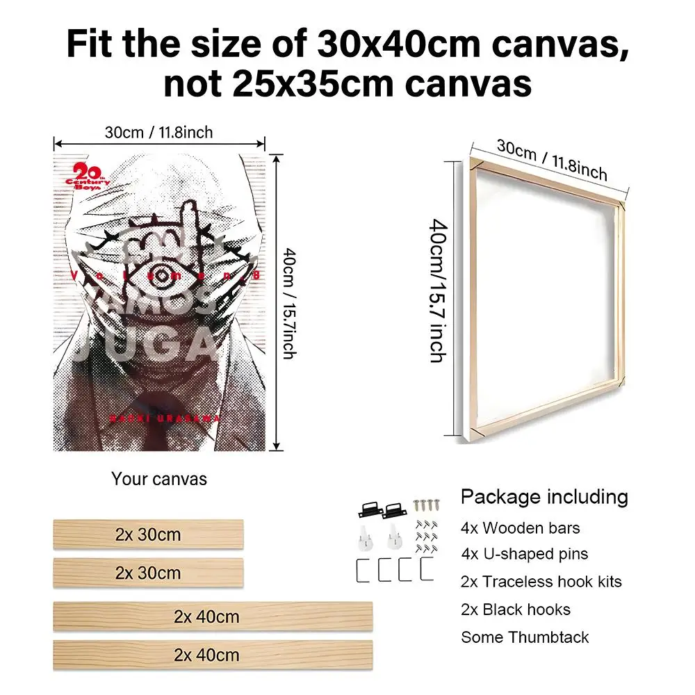 Japanese Anime 20th C-Century Boys Poster HD Canvas Wall Art With Inner Frame Gallery Wrapped Ready To Hang Home Decor photo 5