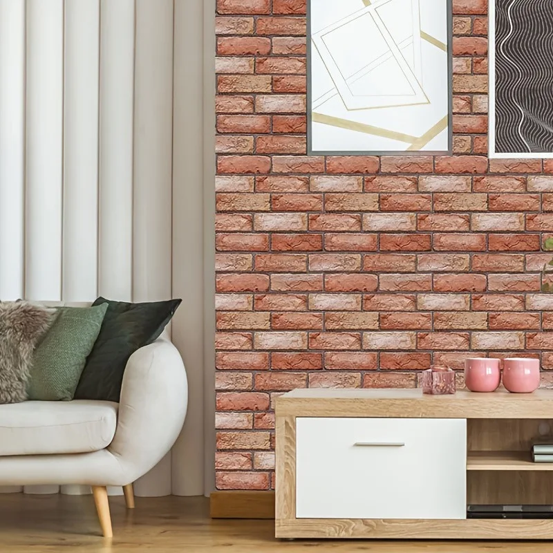 10Pcs 3D Wall Stickers PVC Self-adhesive Wallpapers for Kitchen Dining Living Room TV Background Home Decor Peel and Stick photo 5
