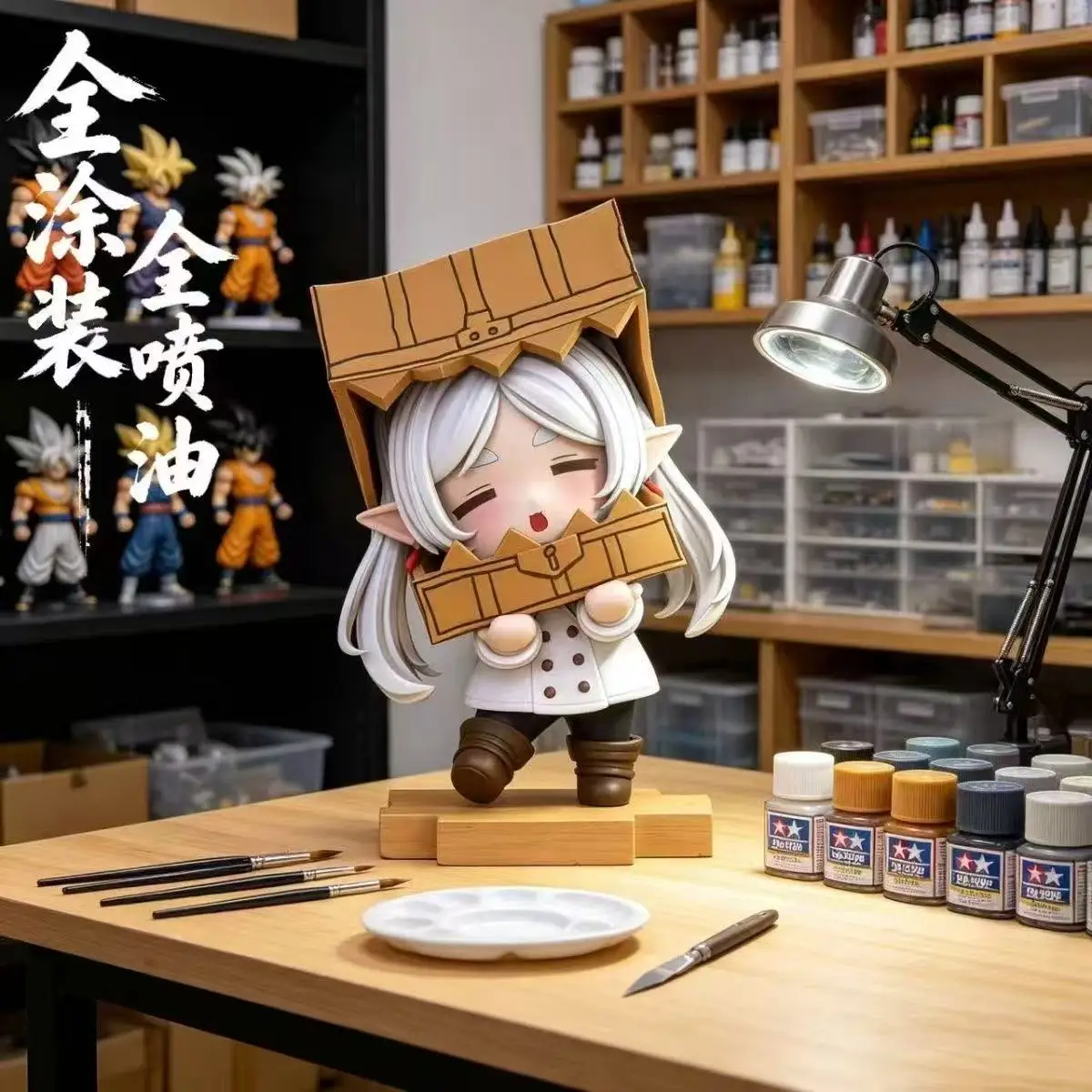 Frieren Beyond Journey's End Q Version Carton Head Frieren Figure Full Painting Spraying Anime Collection Model photo 3