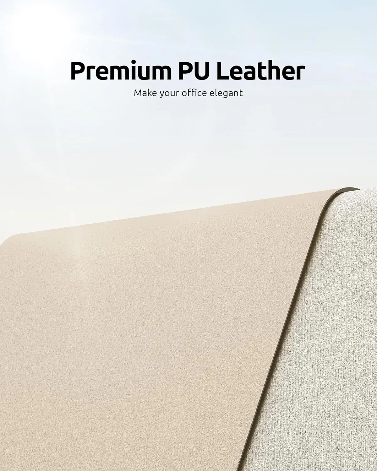 Large Mouse Pad,Office Desk Mat, Leather Desk Pad Protector, Non-Slip PU Leather Desk Blotter, Laptop Desk Pad photo 2
