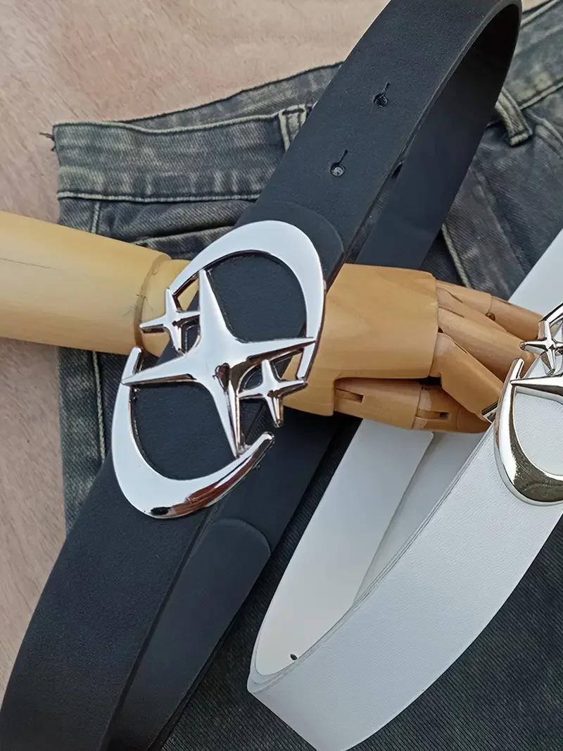 Stylish Oval Cross Metal Buckle Belt - Durable, Simple, and Universally Compatible - Unisex Gift Idea for Men and Women photo 6