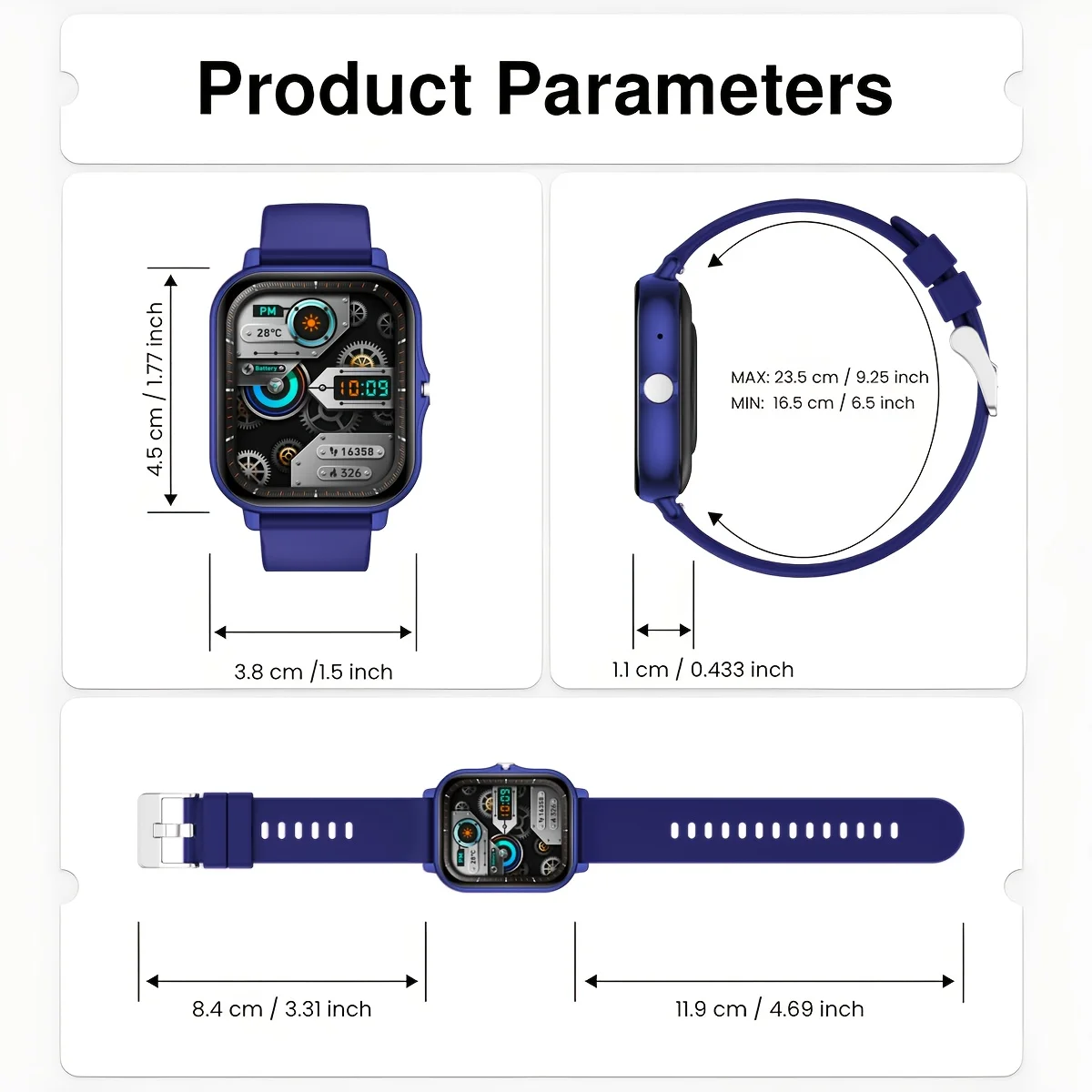 The Highly Sought-after Multi-functional Smartwatch of 2026 Features a Full Touch Display, Silicone Strap photo 6