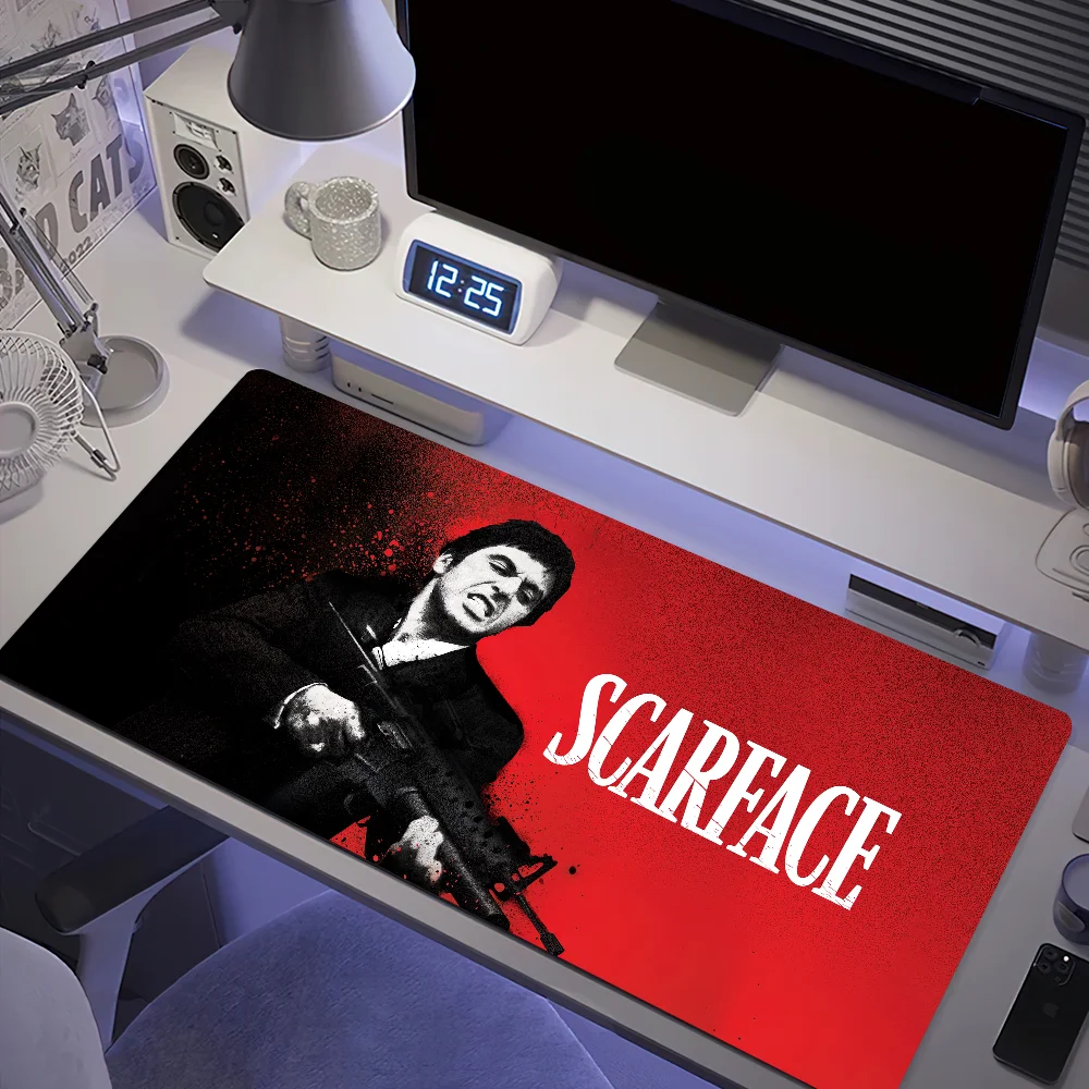 S-Scarface Tony Montana Mouse Pad Large Desk Mat Keyboard Ergonomic Office Rubber PC Non-slip Anti-fray Home Custom Best Price photo 4