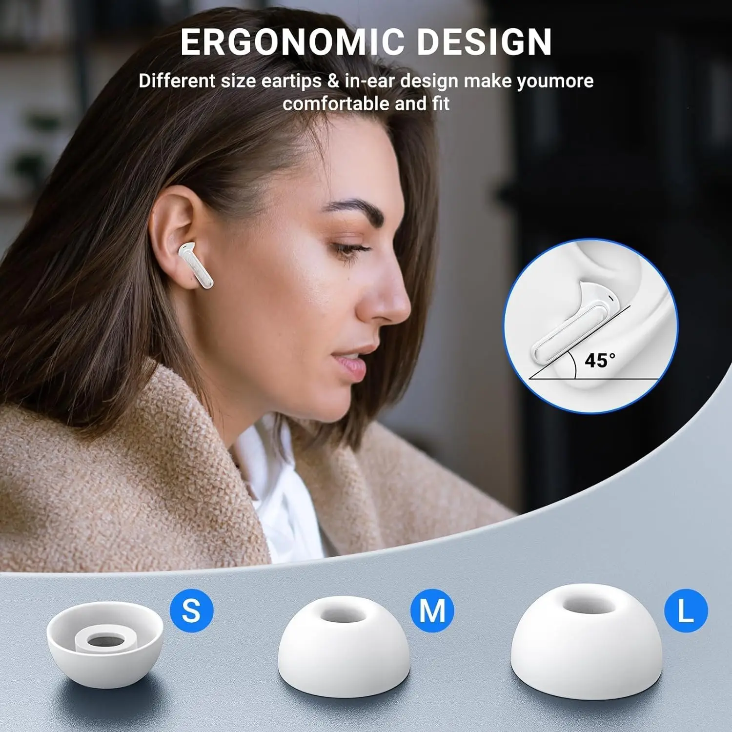 2026 New Air 3【 Pro 3 】 Bluetooth Wireless Earbuds with Heart Rate Monitoring, Active Noise Cancellation Headphones, Waterproof for Daily Use, For IPhone IOS Smartphone, Gaming /Sports /Fitness Earphones. photo 6
