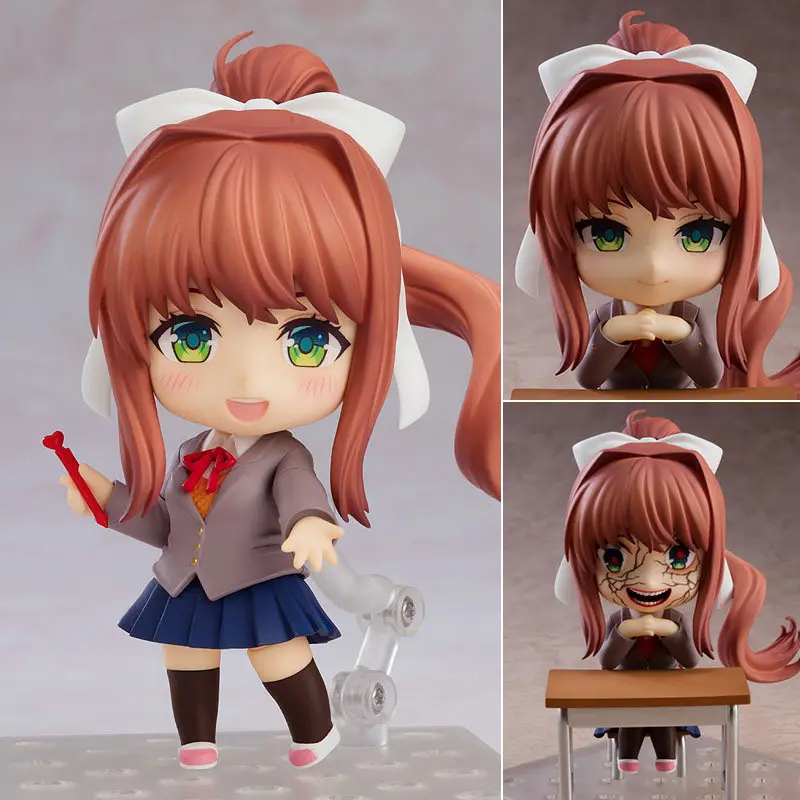 Doki Doki Literature Club Figure Monika Sayori Natsuki Yuri Movable Joint Action Figure PVC Anime Collectible Model Desk Decor photo 5