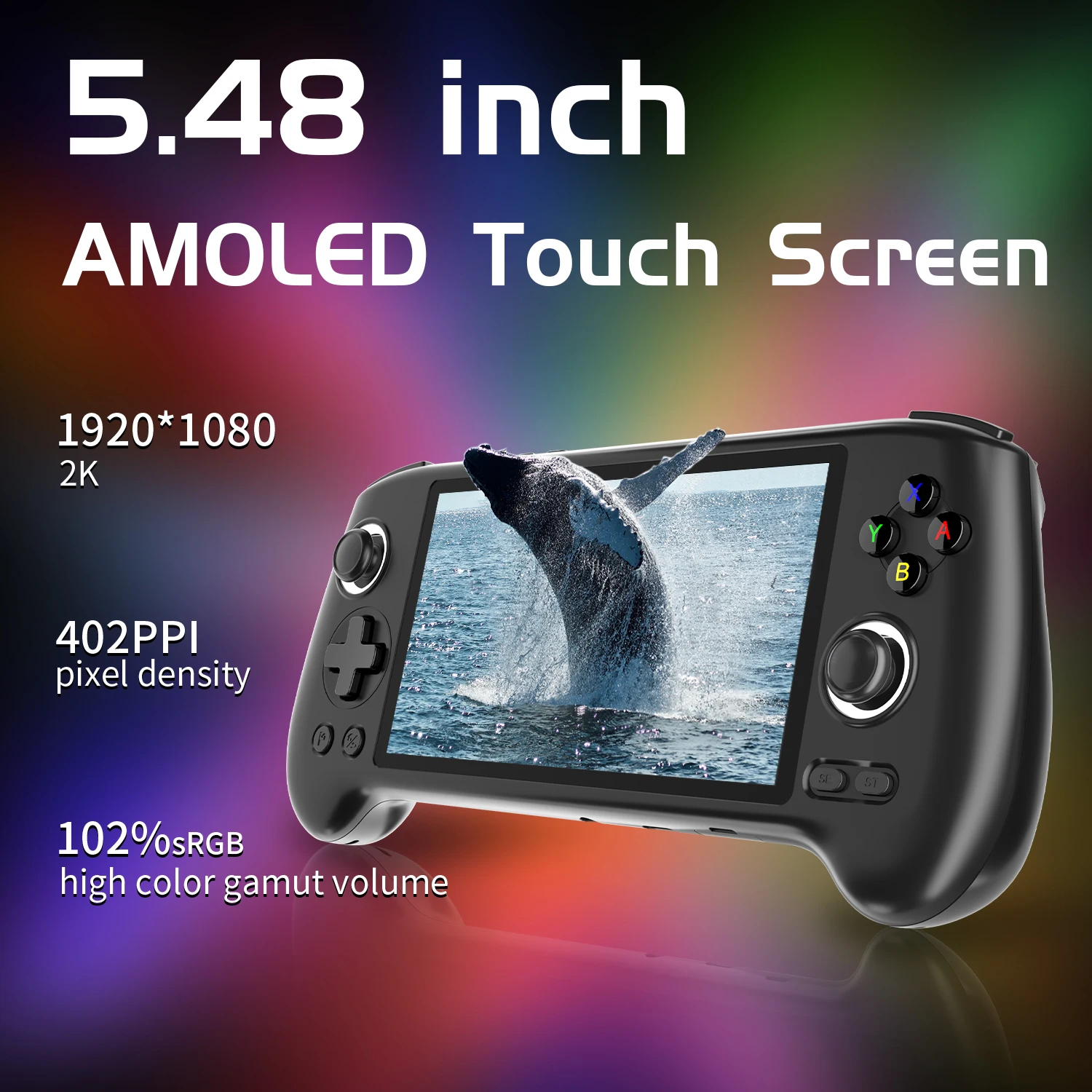 ANBERNIC RG556 Retro Handheld Game Android 13 5.48 inch Touch OLED Screen Support DP WiFi Bluetooth Hall Rocker Battery 5500mAh photo 2