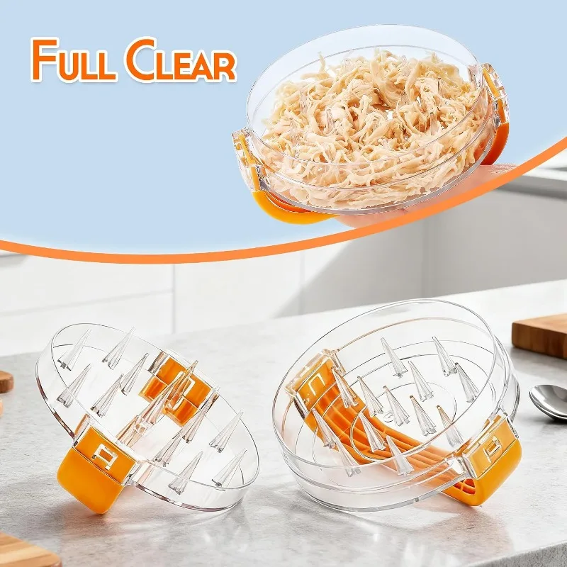NonSlip Chicken Shredder Tool Twist, Clear Meat Shredder photo 3