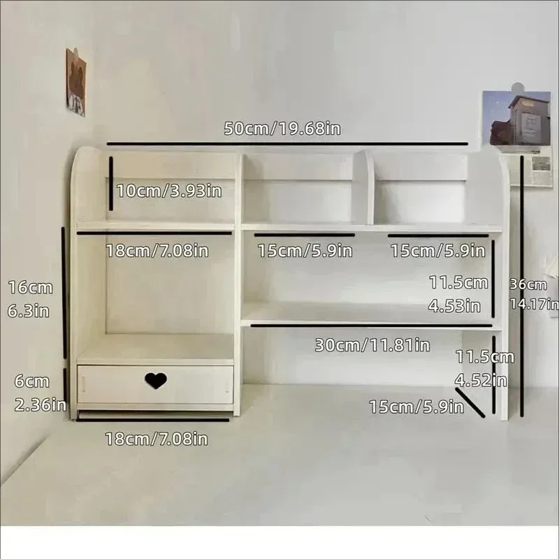 Double-Layer Desktop Organizer Rack Stationery Office Desk Accessories Storage Desktop Cosmetics Organizers Storage Shelf photo 5