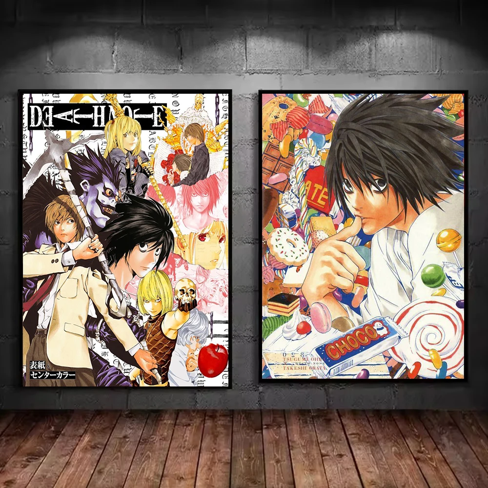 Japaese Anime DEATH NOTE Poster For Living Room Bedroom Home Decor Yagami Raito Canvas Painting Classic Japan Comics Wall Art photo 4