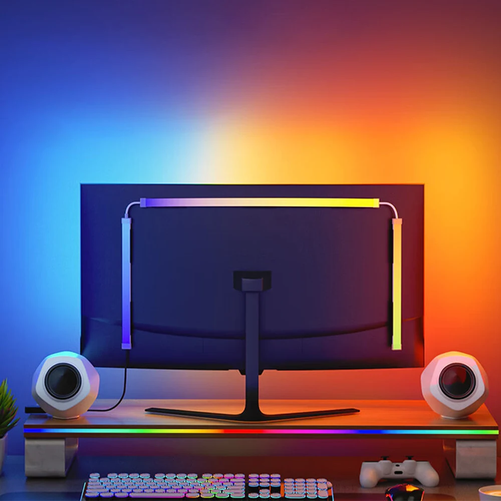 24-34 Inch USB PC LED Strip Lights Computer Sync Light Strip Monitor RGB Screen LED Backlight for Gaming Room Atmosphere Decor photo 1