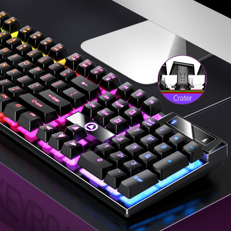 Game Keyboard USB Wired Mechanical Feel Luminous Keyboard with Backlight Desktop Computer Notebook Office Universal photo 4