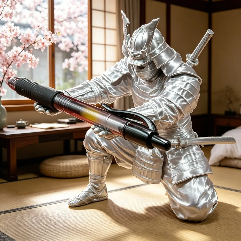 Creative Samurai Pen Holder Japanese Warrior Pencil Rack 3D Printed Stationery Organizer Stand Office Ornament Desk Decor Gift photo 3