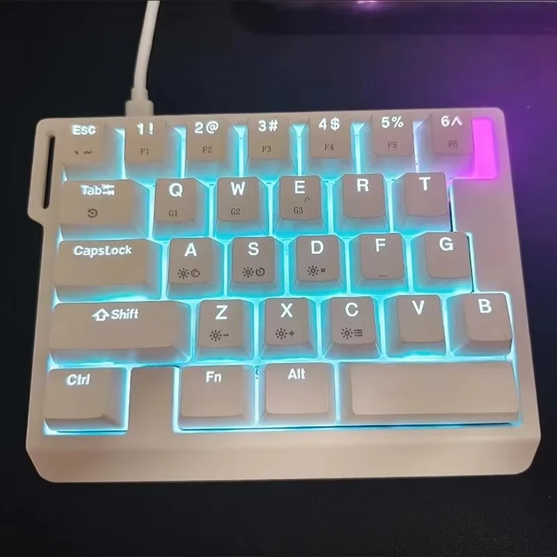 HE30 Mechanical Gaming Keyboard 29keys Magnetic Switch 8000HZ Support Macro Programming RGB Light One-Handed E-Sports Keyboard photo 6
