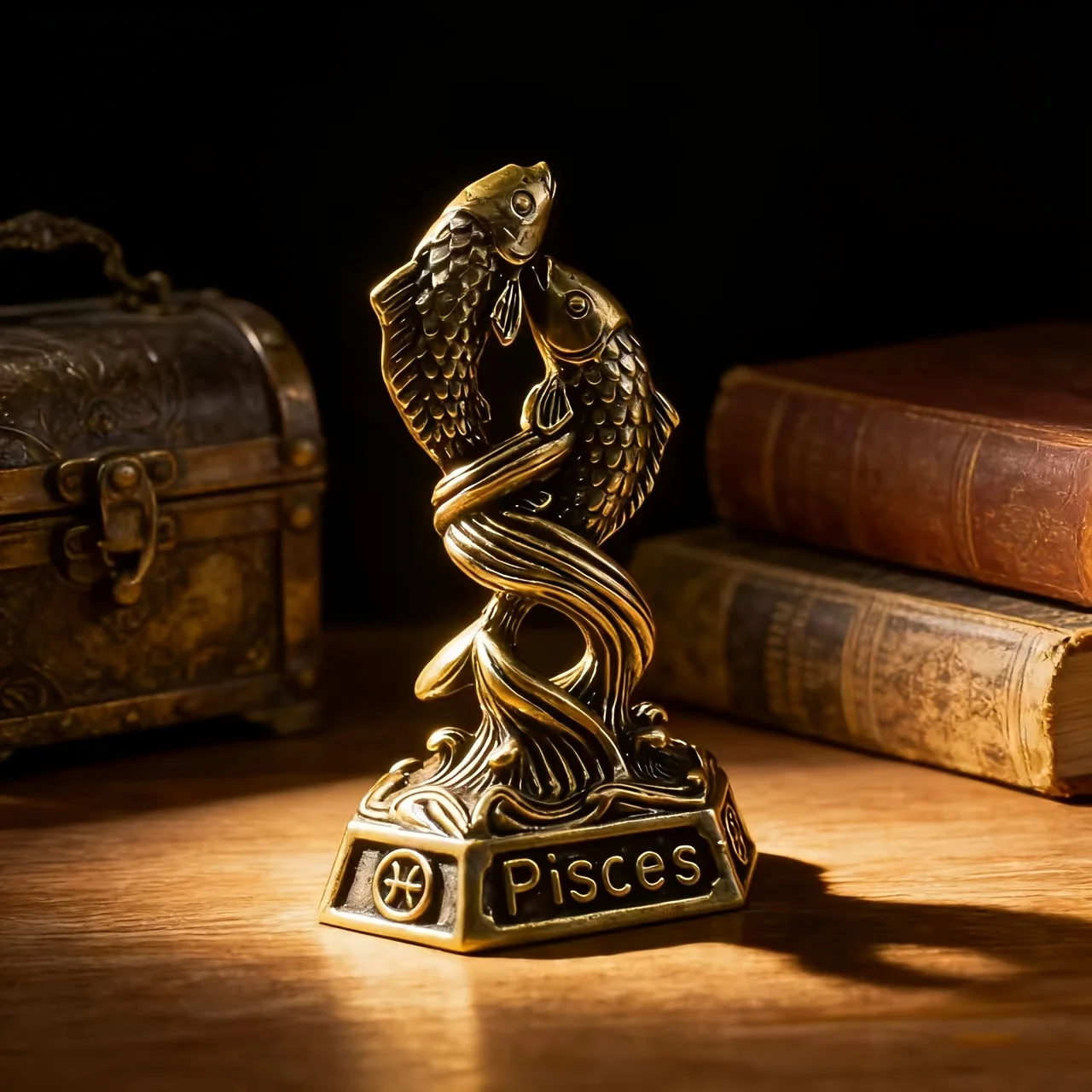 Handmade Brass Zodiac Signs - Vintage Constellation Statues, Home/Office Decor Collectibles photo 5