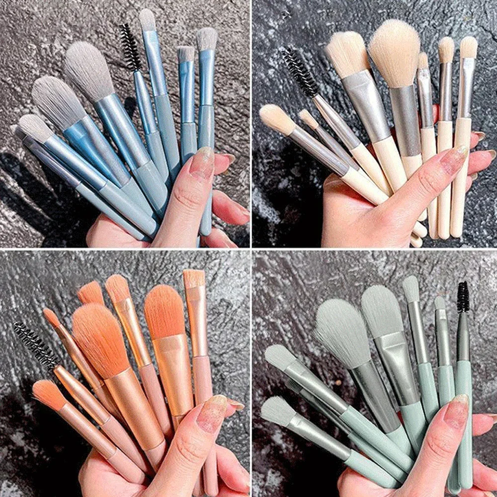 8Pcs Portable Makeup Brush Eyeshadow Foundation Blending Make Up Soft Fluffy Cosmetics Concealer Makeup Brush Make Up Supplies photo 3