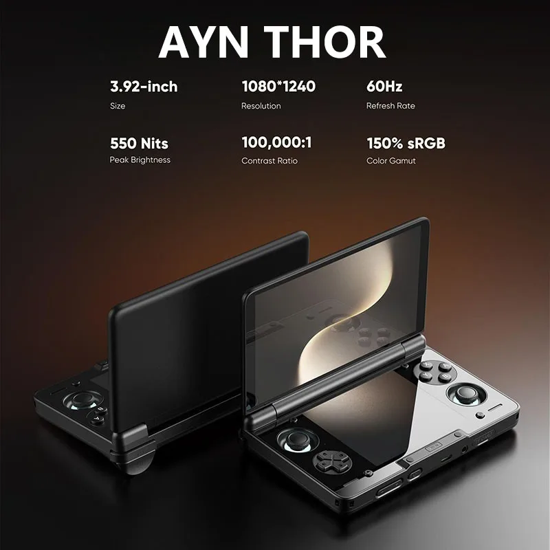 AYN THOR Flip Up Handheld Game Console 6''IPS 4K Ultra HD Screen Game Console Support Wi-Fi7+BT5.3 The Best Gift for A Friend Pocket Player Console photo 1