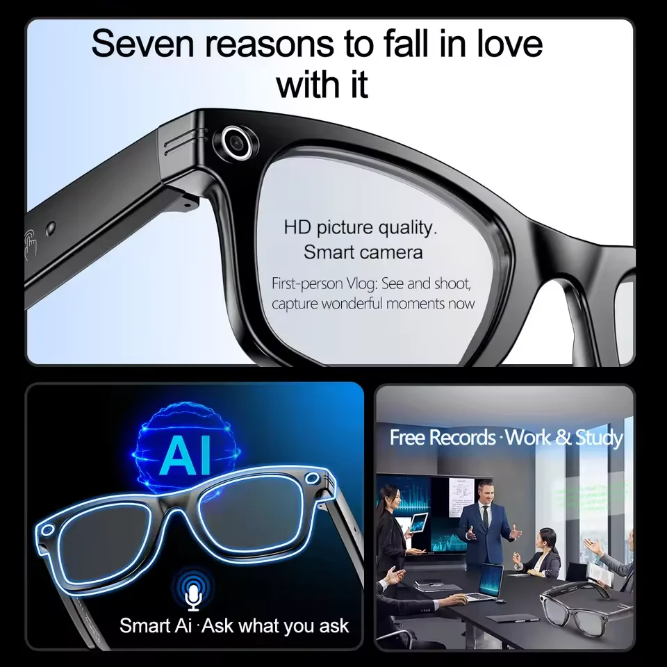 New 800W Camera AI Glasses Men Color-Changing Smart Translation Glasses Photo Video Recording Waterproof Call Smart Sunglasses photo 3