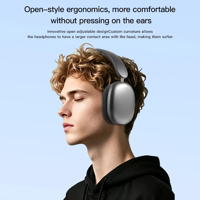 Bluetooth Headphones Over Ear Wireless Headset HiFi Music Gaming Comfortable Mic for iPhone Android PC Travel Sports Gift Unisex photo 3