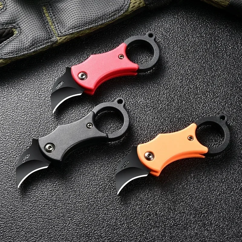 NEW Mini Keychain Pocket Knife Stainless Steel Camping Small Mini Portable Knife Peeler Fixed Blade Multi EDC Tool with Chain photo 2