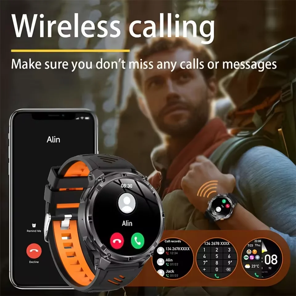 2026 New T-Rex3 Pro 1100mAh Battery Smart Watch GPS path 5ATM Waterproof Sports Run tracker Outdoors Compass Military Smartwatch photo 5