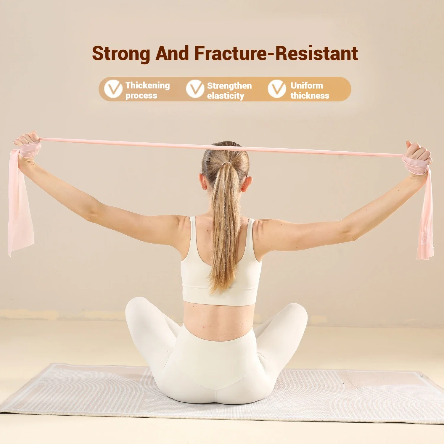 WOSWEIR-Yoga Rally Home Stretching Resistance Strap for Beginners Ladies Body Fitness Latin Dance Stretch Strap photo 3