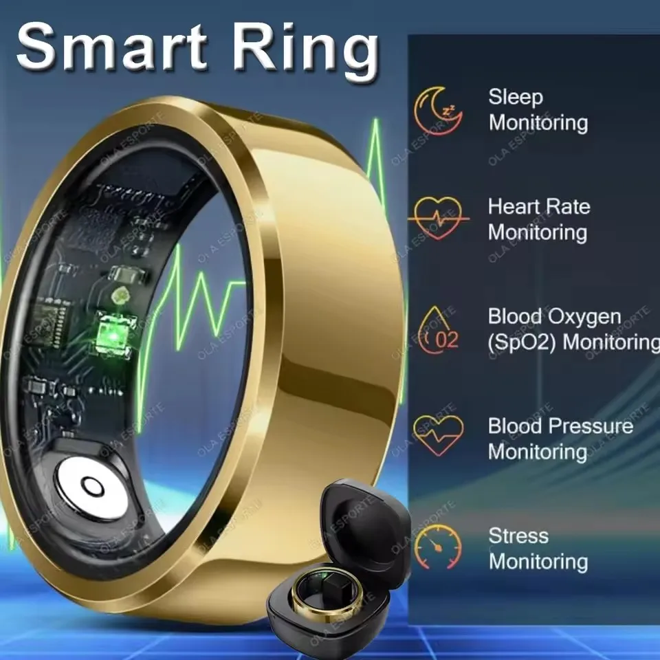 2026 Smart Ring Blood Pressure Heart Rate Sleep Monitoring Smartring & 5ATM Waterproof Multi-sport Mode Smartring Man Women HT30 photo 1