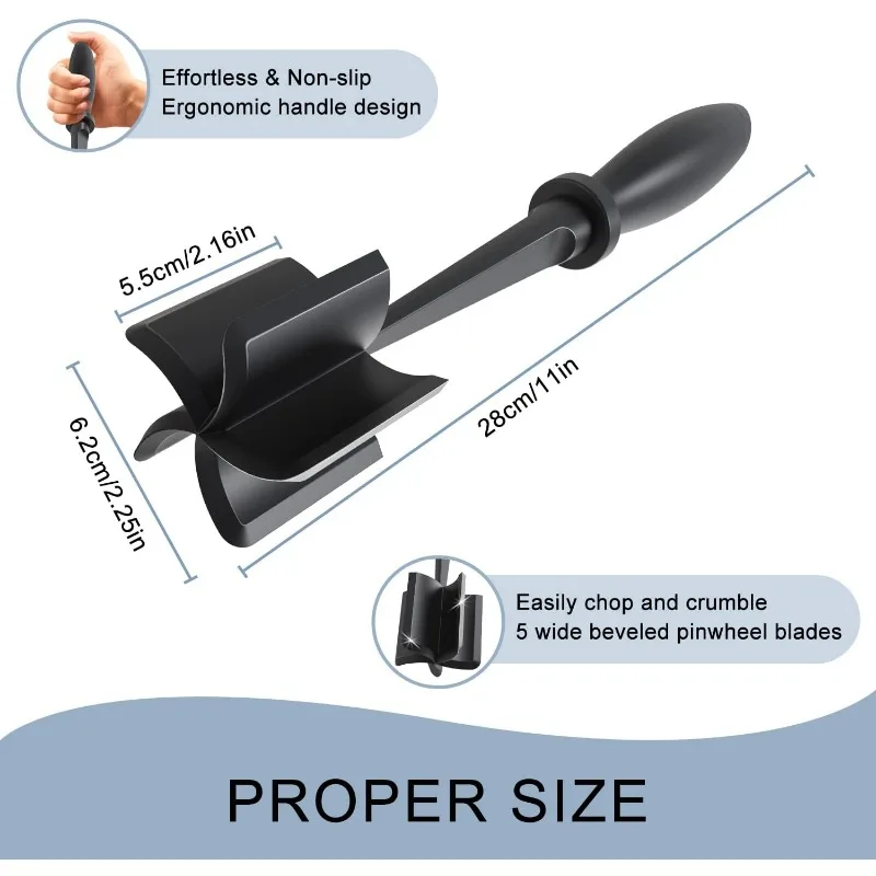 Meat Chopper Ground Beef Masher Tool for Hamburger photo 4