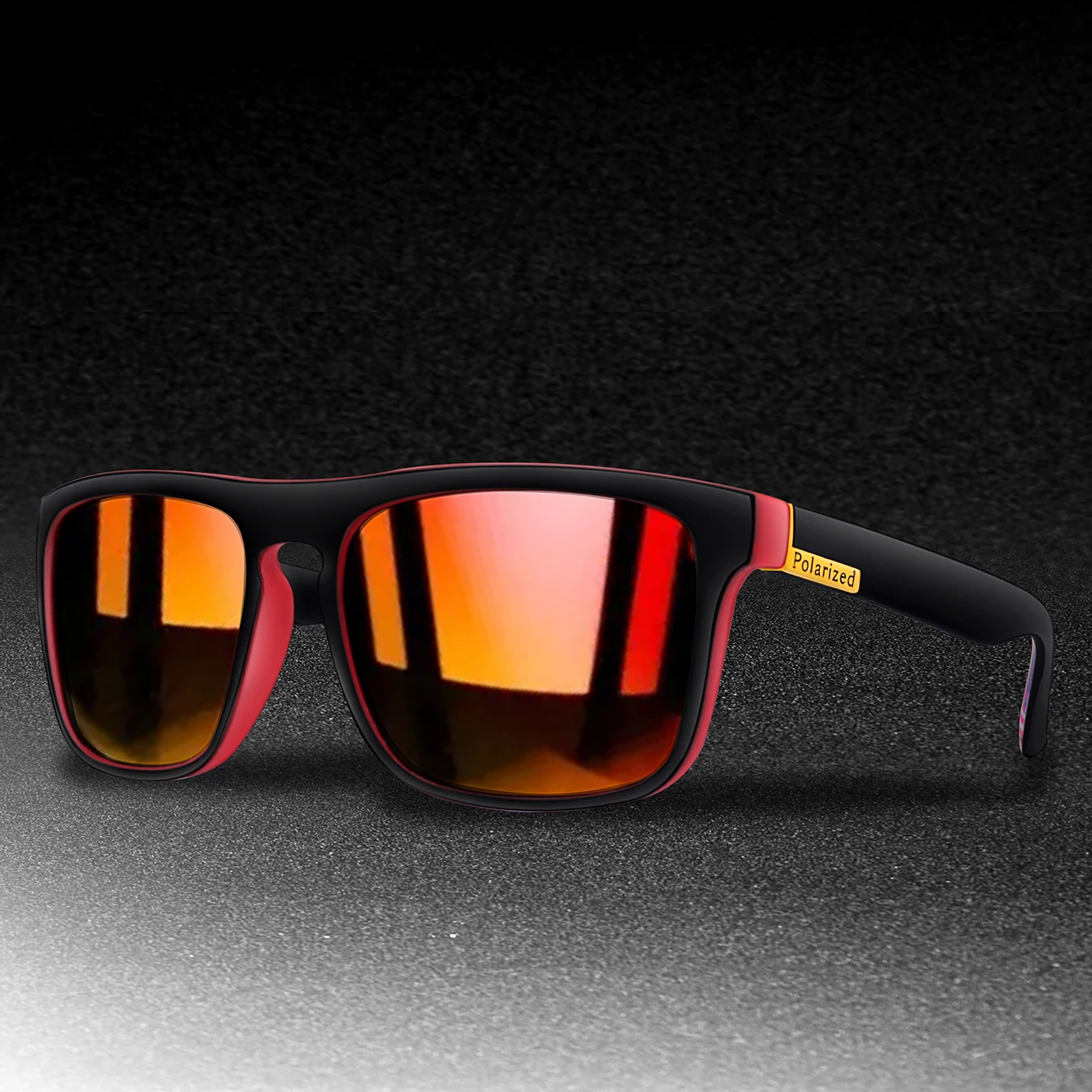 Retro Style Square Frame Polarized Cycling Sunglasses Men Night Vision Car Driving Sunglass Dirt Bike Motorcycle Glasses UV400 photo 5