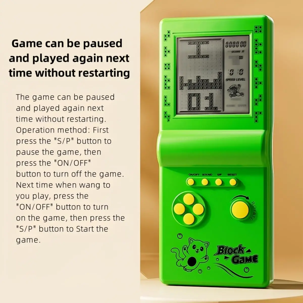 3.5" Game Console For Tetris Console Retro Handheld Game Players Mini Children's Nostalgic Pocket Games Machine Kids Puzzle Toys photo 3