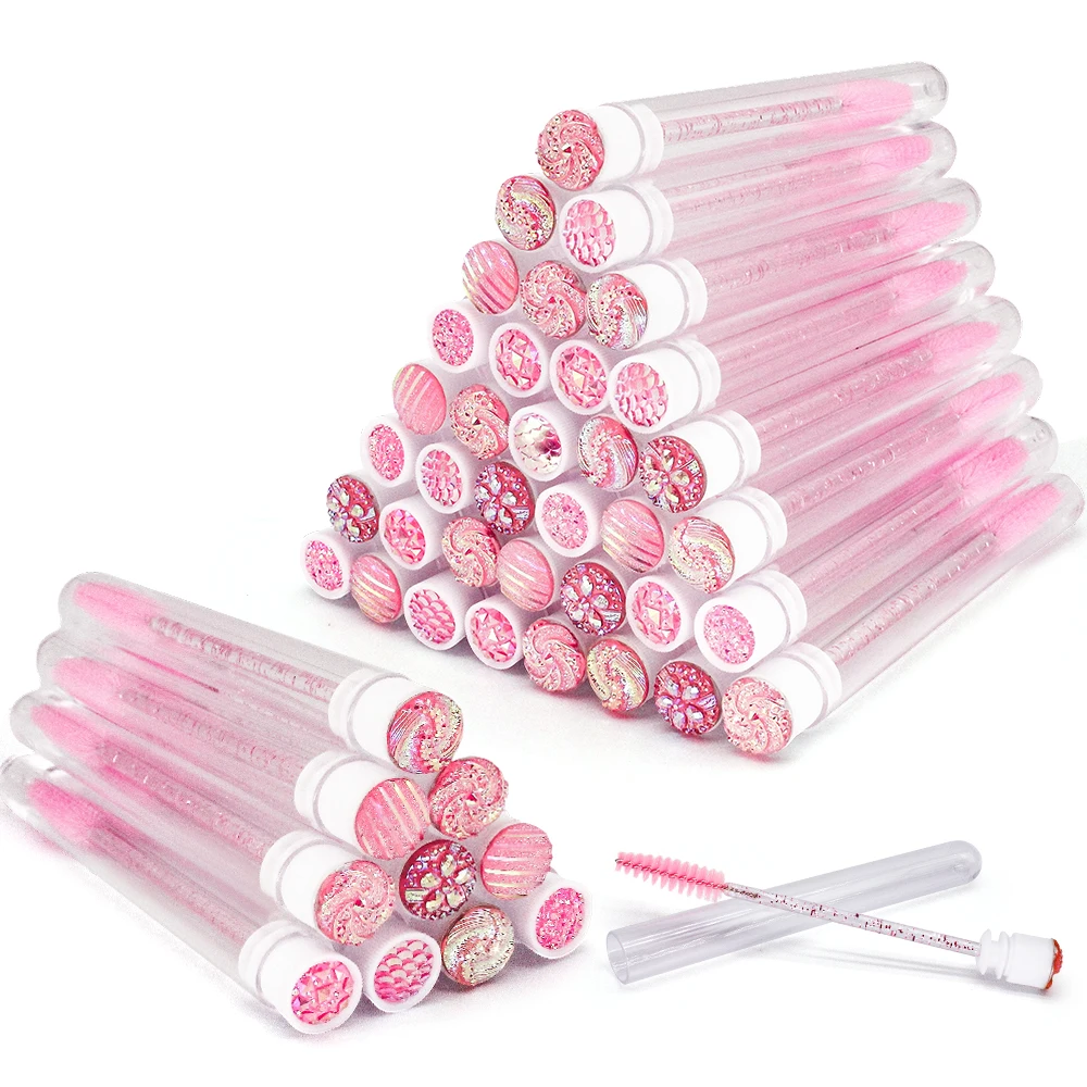 10/50Pcs Disposable Eyelash Brush Reusable Eyelashes Brush Tube Mascara Wands Tubes Dust-proof Lash Spoolies Storage Makeup Tool photo 4