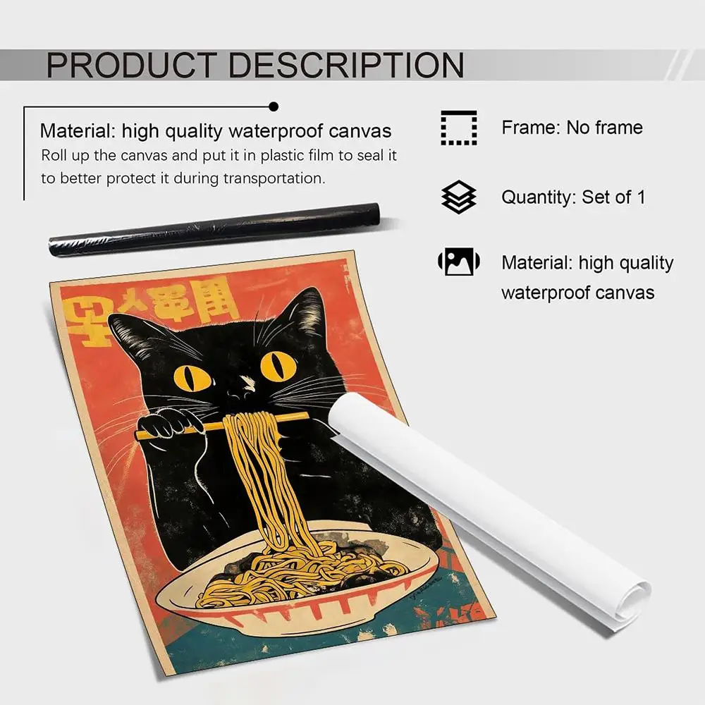 Anime M-murder Drones Painting Calligraphy High-Quality Cotton Canvas Poster Wall Art for Living Room Modern Coffee House Decor photo 5
