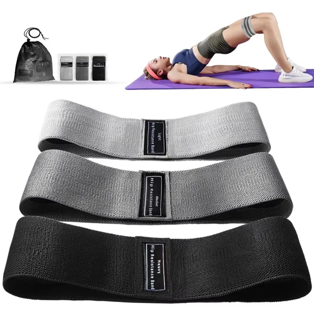 Fabric Resistance Hip Booty Bands Glute Thigh Elastic Workout Bands Squat Circle Stretch Fitness Strips Loops Yoga Gym Equipment photo 1