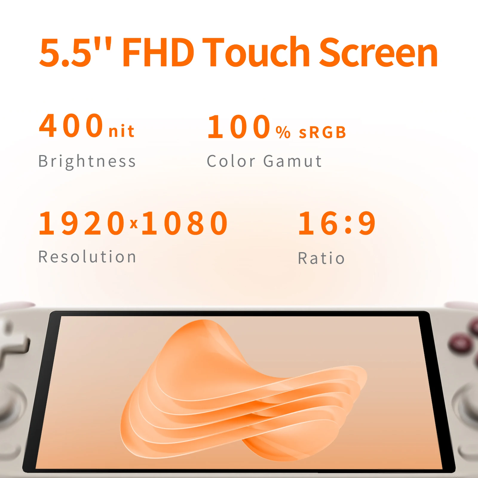 MANGMI AIR X Handheld Game Console Qualcomm Snapdragon 662 5.5'' Touchscreen Android 14 Active Cooling Fan 15W Fast Charging RGB photo 2