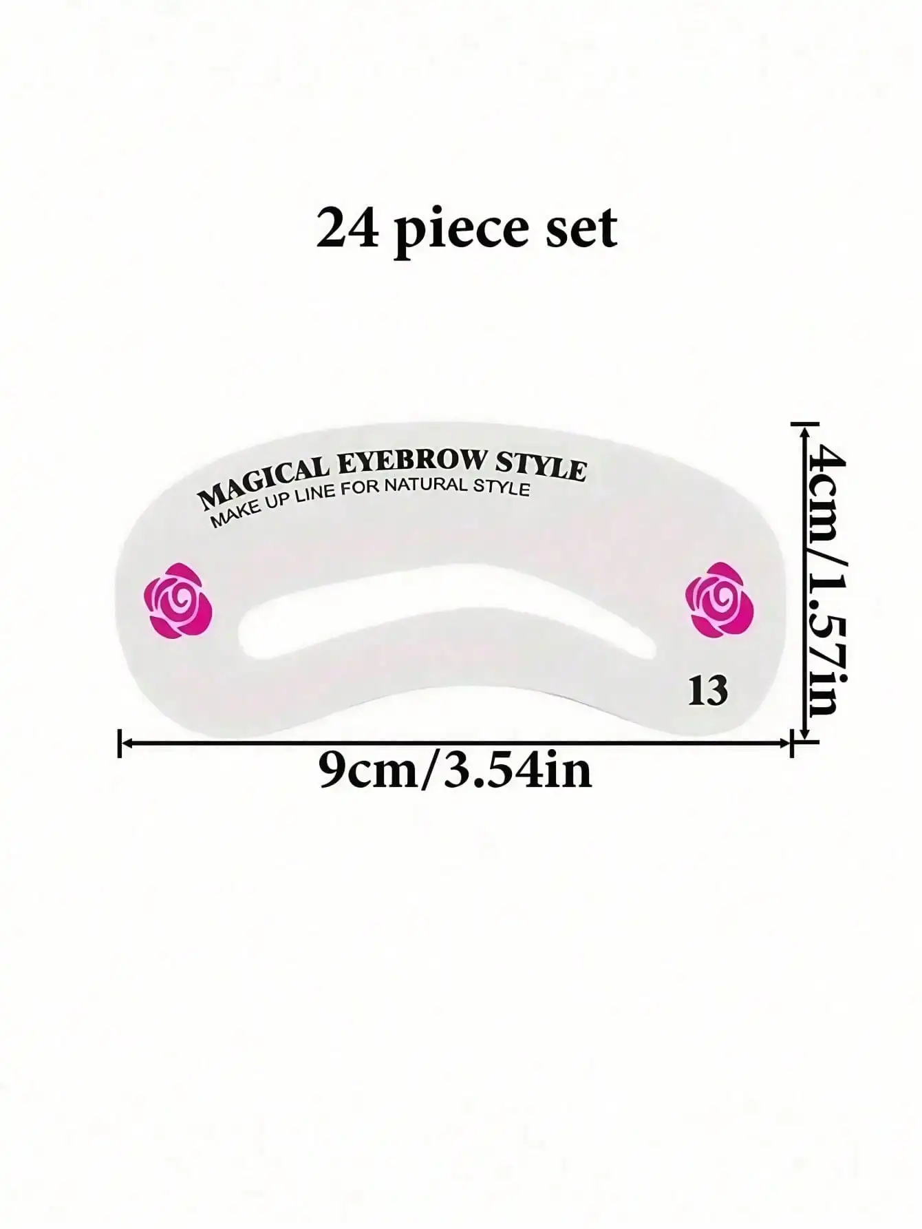 24 Styles Eyebrow Shaping Stencils - Grooming Kit for Women - Perfect for Beauty Modeling and Makeup Application photo 6