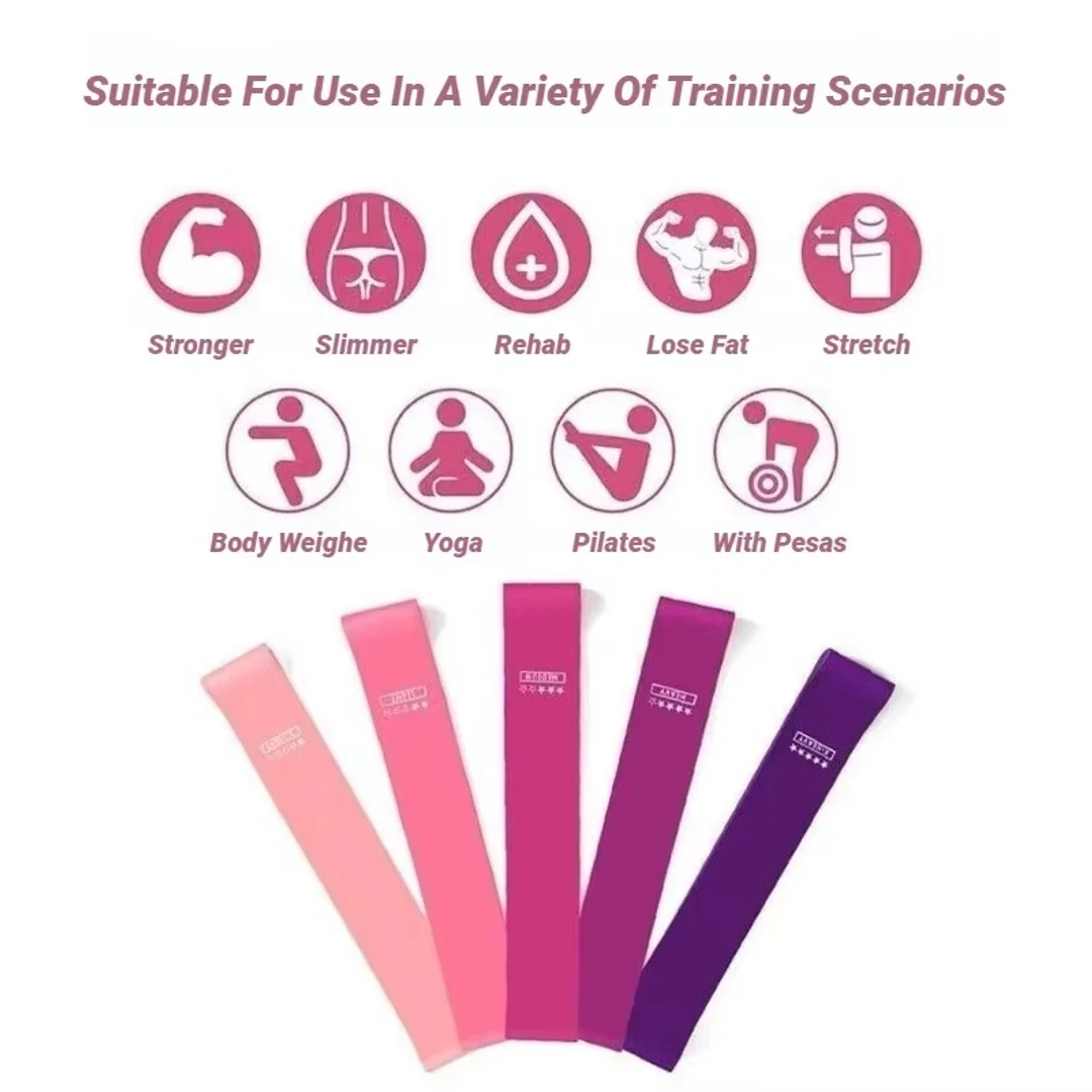 Exercise Resistance Bands, Latex Loop Set. For Strength Training, Home & Travel Different Bands Yoga Band Fitness Training photo 4