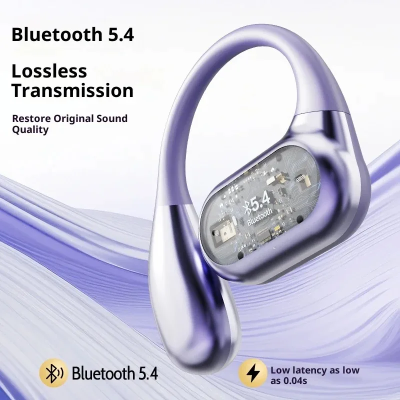 Original Lenovo Q17 Pro Clip-On-Ear Wireless Bluetooth Earphone With LED Noise Cancelling TWS Sport Earbuds Gaming Headset photo 5