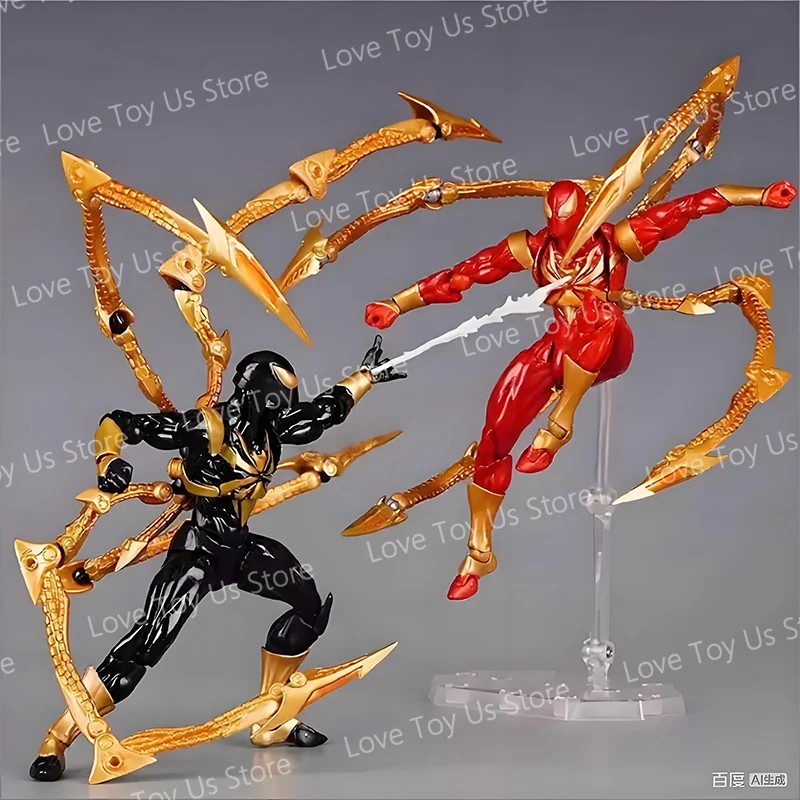 Iron Spiderman New Kaiyodo Anime Figure Amazing Yamaguchi Iron Spider Man Action Figurine Pvc Statue Model Toy Collection Gifts photo 4