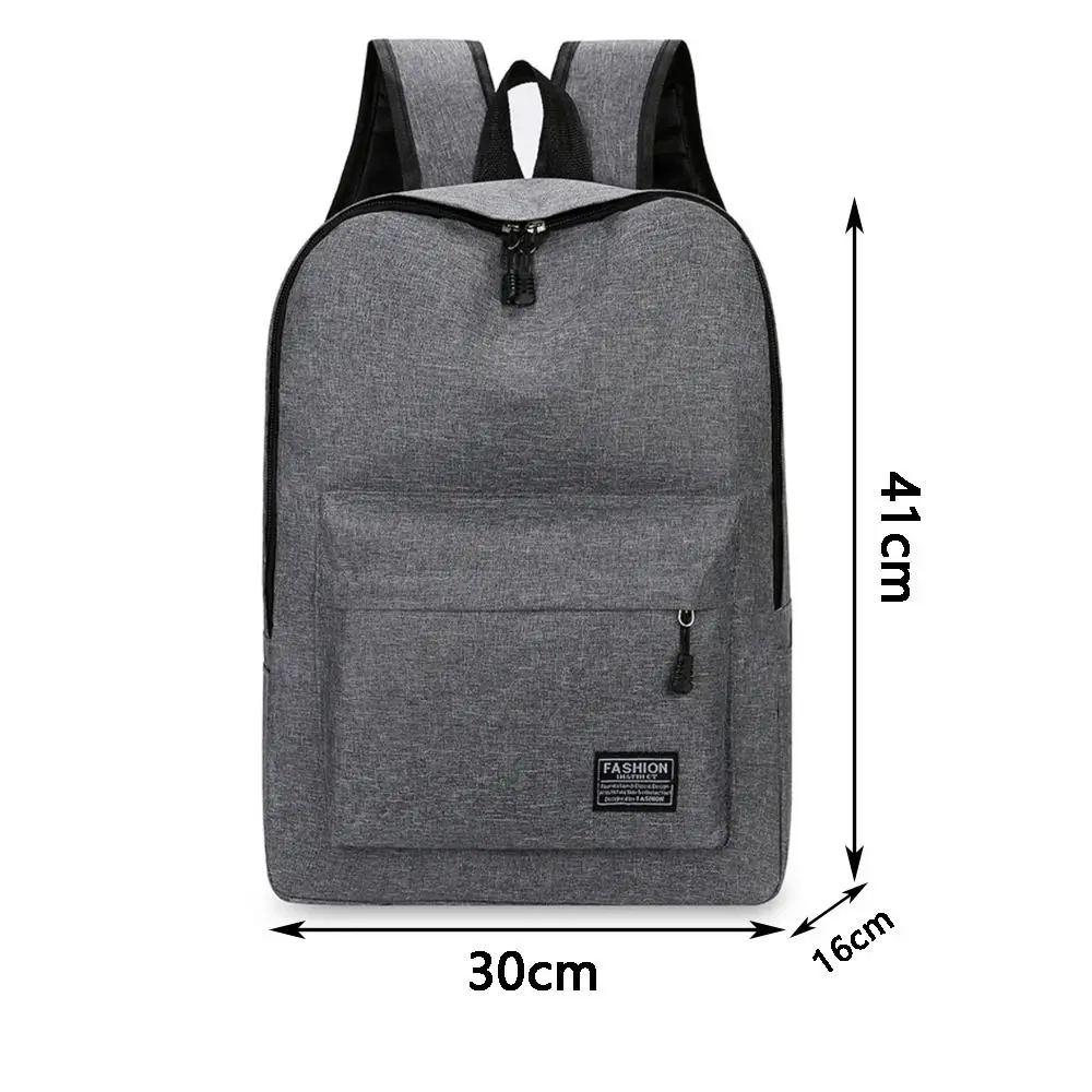 Trendy Oxford Cloth Versatile Backpack 15 inches Black Grey Computer Bag Washable School Student Backpack Unisex photo 6