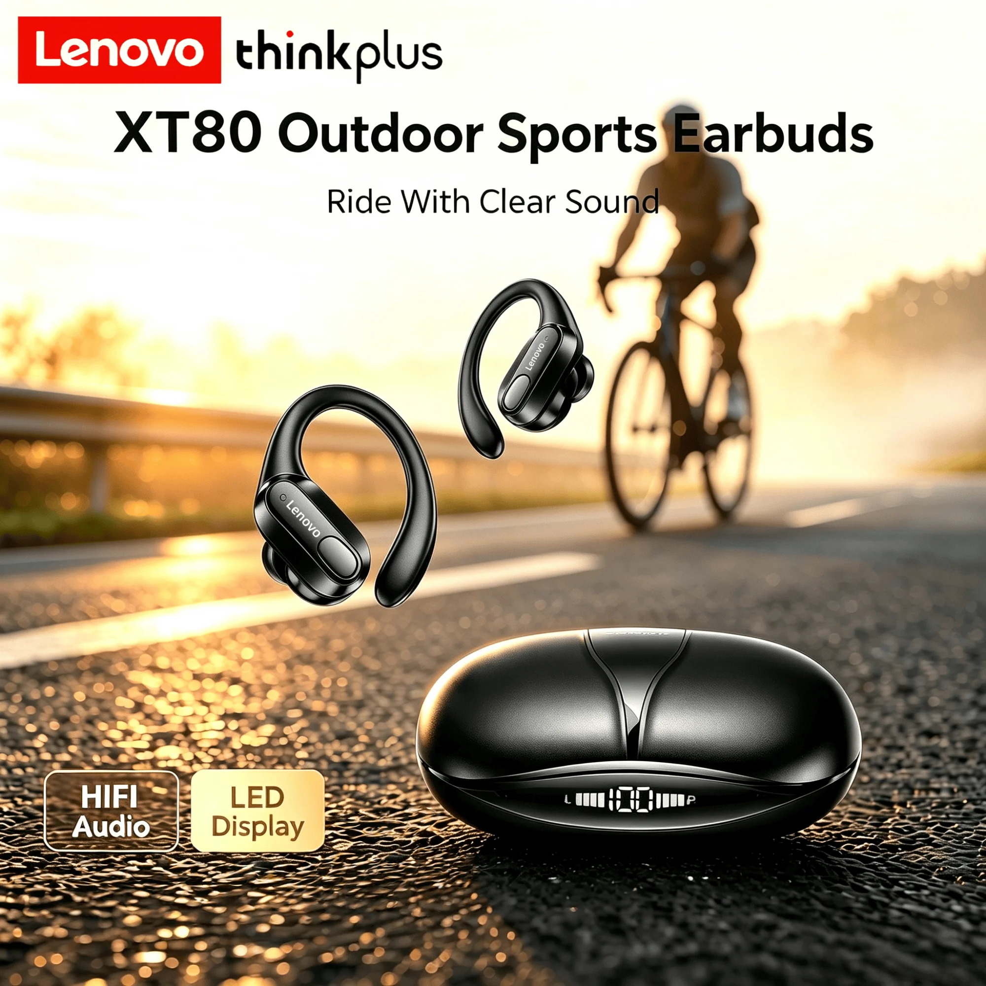 Original Lenovo XT80 Sports Wireless Earphones with Mics, LED Power Display,Hifi Stereo Sound Bluetooth 5.3 TWS HeadphHeadphones photo 6