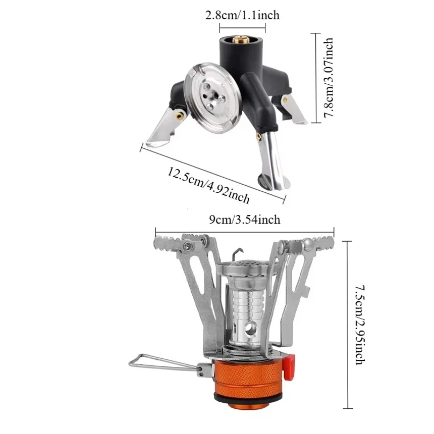 Portable All in One Camping Stove with Converter Compact Lightweight Outdoor Cooking Gear for Hiking Backpacking photo 6