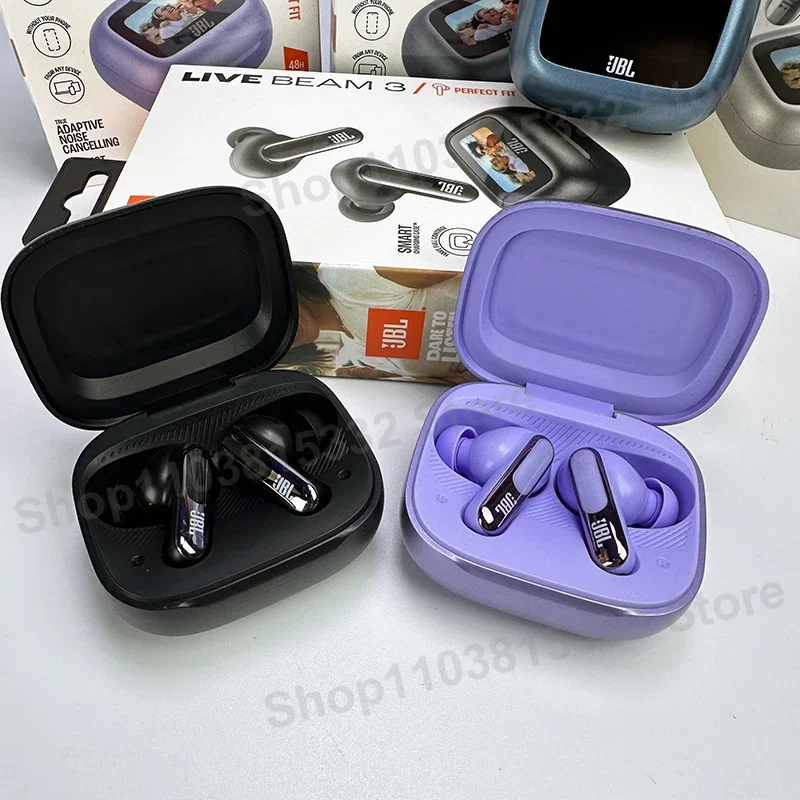 Original JBL Live Beam 3 True Wireless Bluetooth Earbuds with LED Smart Display Box Headphone Noise Cancelling Earphones Beam3 photo 4