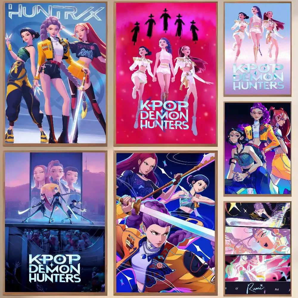 Anime Movie K-Pop D-Demon Hunters Poster High Quality Print Waterproof Wall Art Sticker For Bar Living Room Decor Gift photo 6
