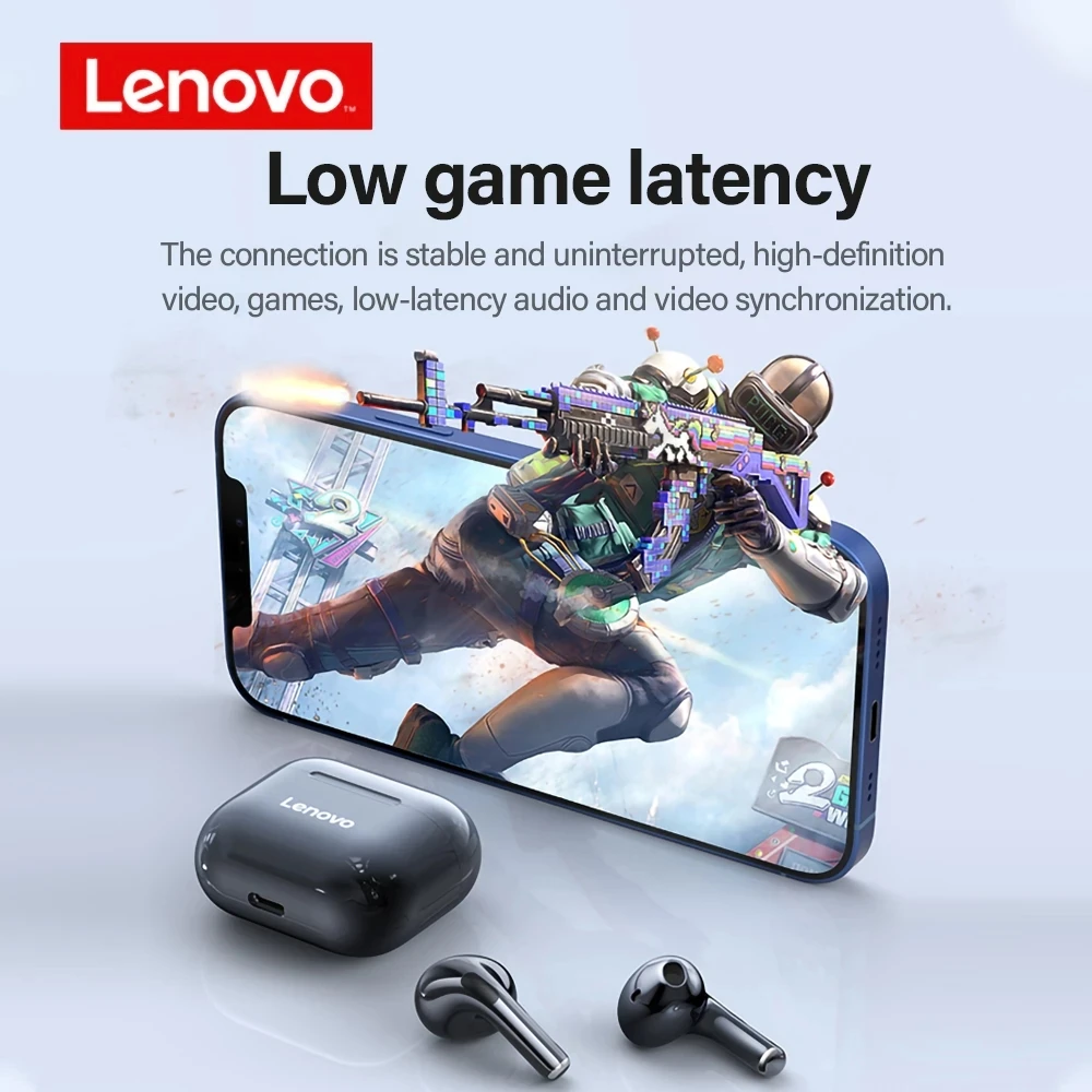 Original Lenovo LP40 wireless headphones TWS Bluetooth Earphones Touch Control Sport Headset Stereo Earbuds For Phone Android photo 4