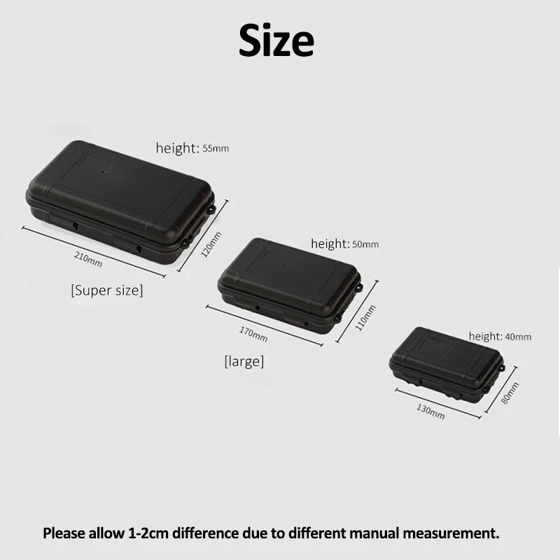 S/L/XL Size Outdoor Plastic Waterproof Sealed Survival Box Container Camping Outdoor Travel Storage Box Fishing Tackle Bag photo 6