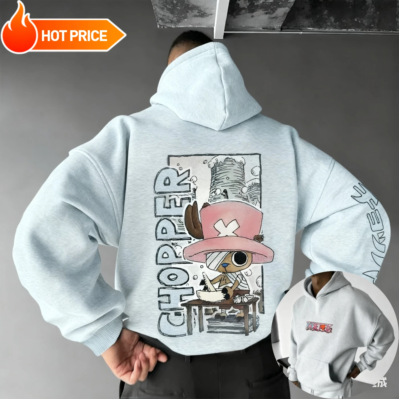 Chopper 2025 Harajuku Anime One Piece Streetwear Vintage Winter Oversized Hoodie Men Women Long-Sleeve Hooded Sweatshirt Top Y2k photo 2