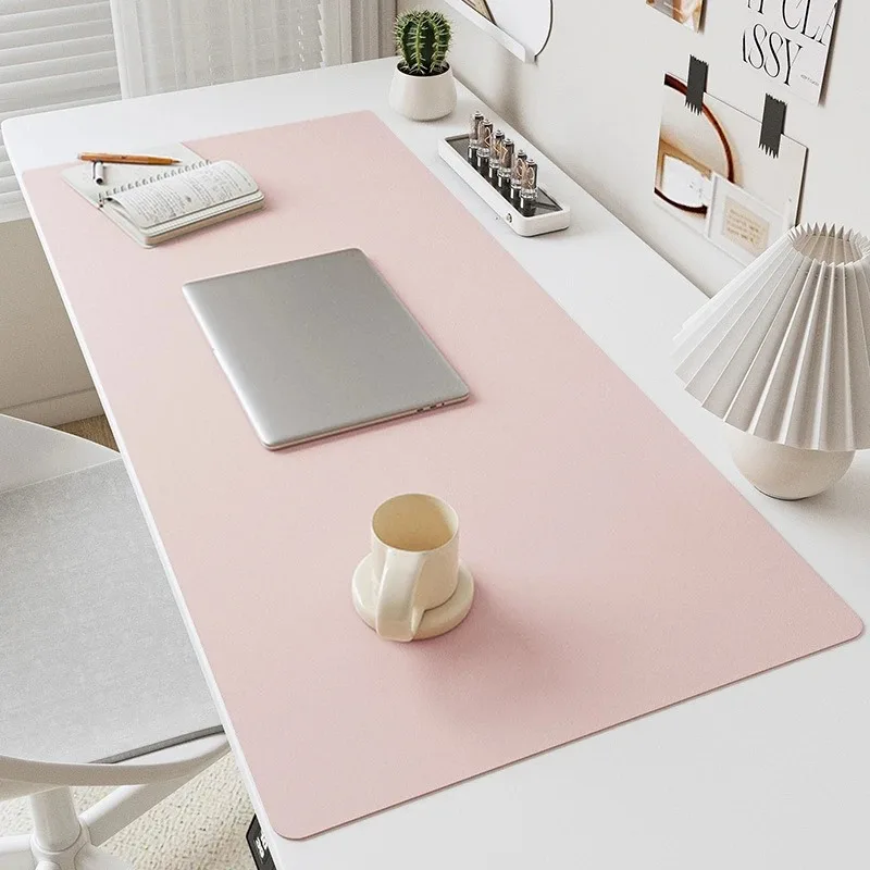 PU Leather Mouse Pads Desk Mat for Office Solid Color Gaming Waterproof Non-slip Computer Pad Keyboard Pads photo 1